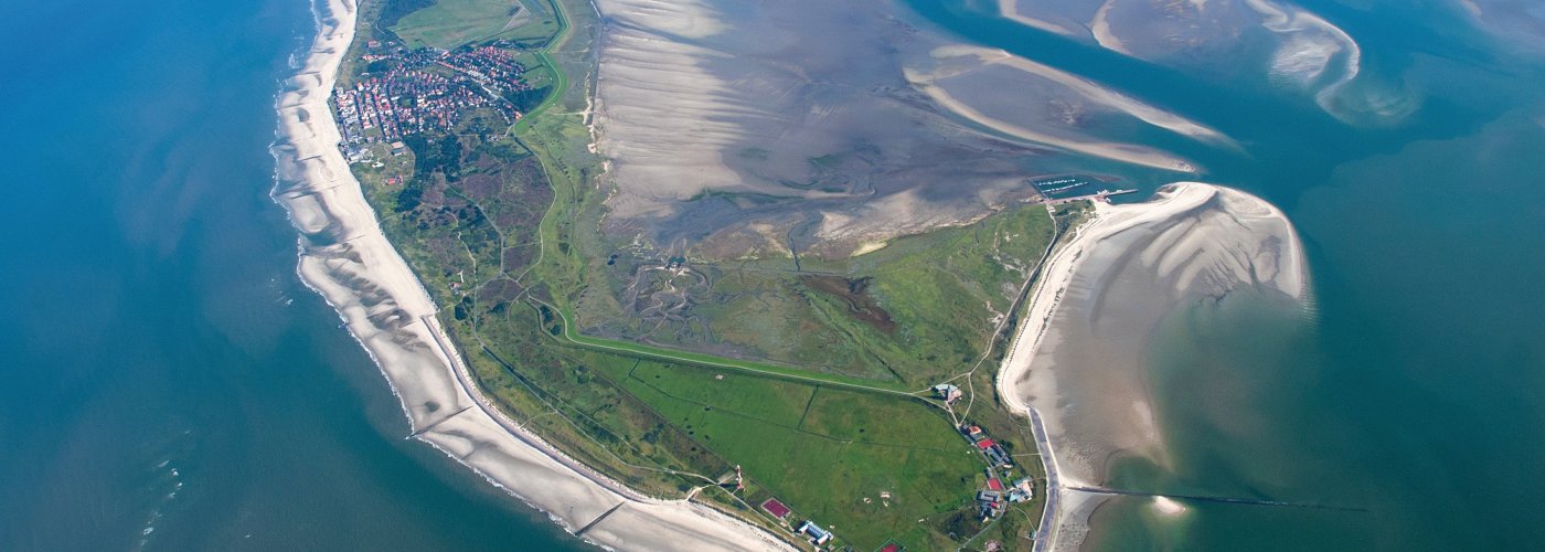 Luftblick auf Wangerooge