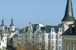 Blick auf die Häuserfassaden von Bonn