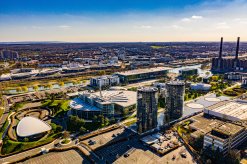 Bick auf die Autostadt Wolfsburg